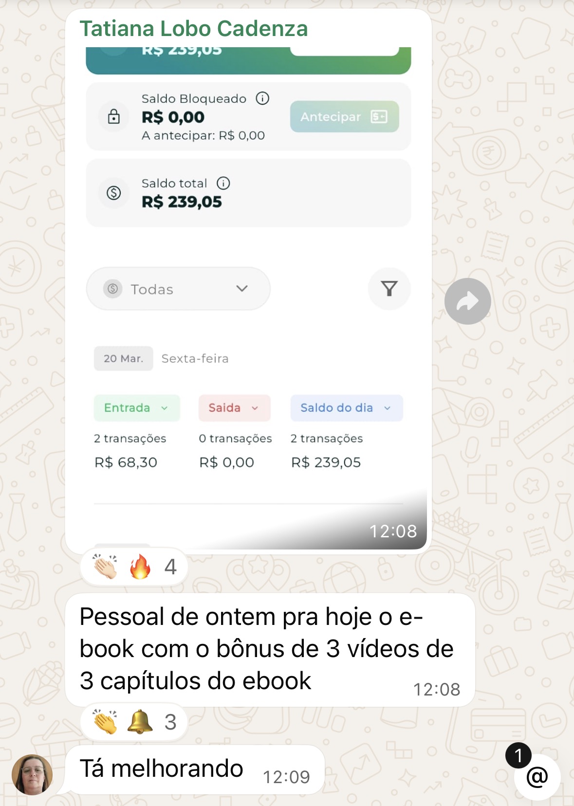 Depoimento de aluna 8