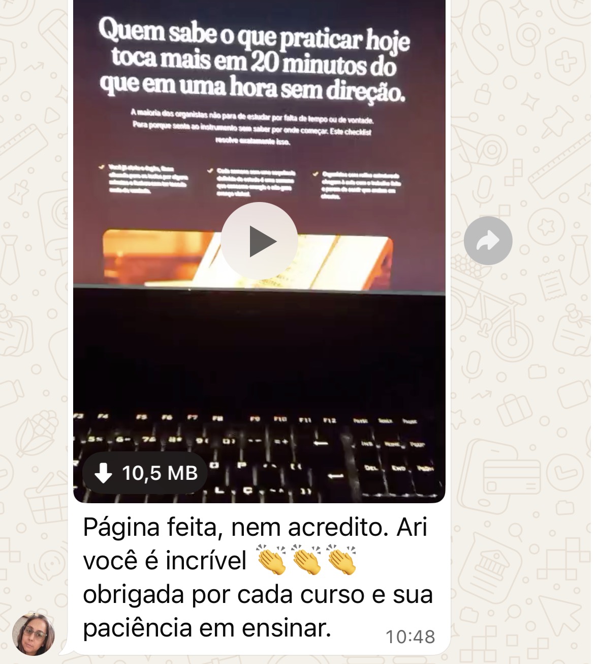 Depoimento de aluna 12